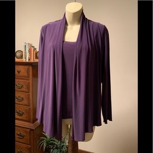 Cardigan style top with built in tanktop. Size M